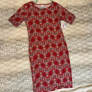 NWT Lularoe Julia Dress Size Medium American Pride